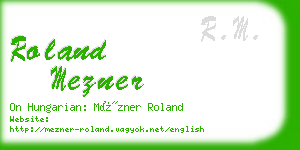 roland mezner business card